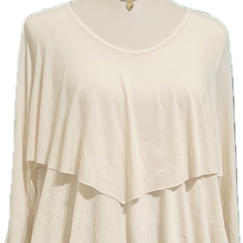 Susan Graver Elegant Cream Blouse